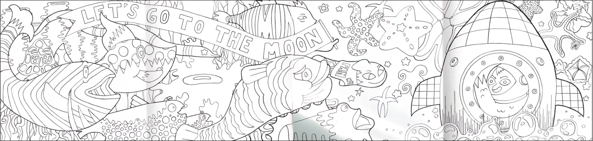 Leporello : illustration panoramique 100x25cm