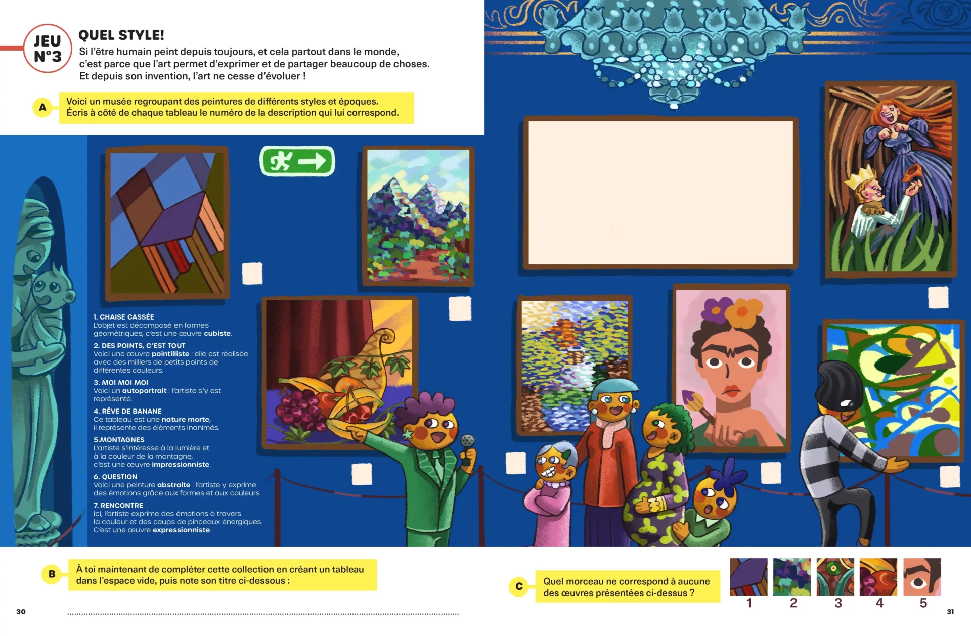 Musée : illustration 40x26cm