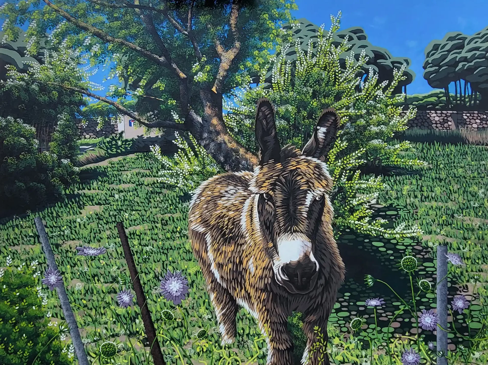 peinture d'un âne